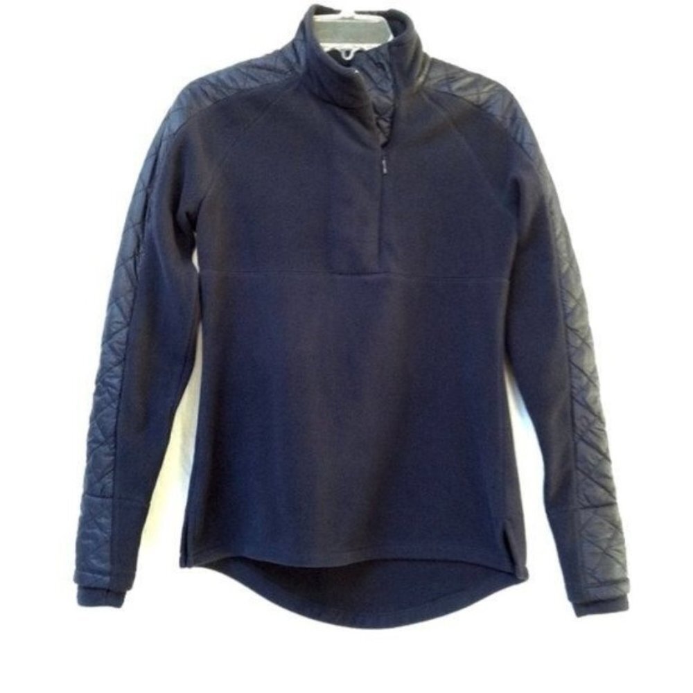 Athleta Jacket Womens XS Blue Pullover Half Zip Polartec Microluxe Fleece